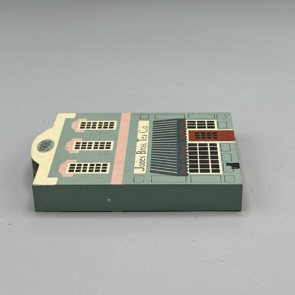 1989 The Cat's Meow 1900 Jones Bros Tea Co Shelf Sitter Wood Series IV Kitschy - Picture 7 of 10